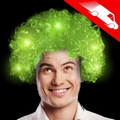 LED Afro Wig Green